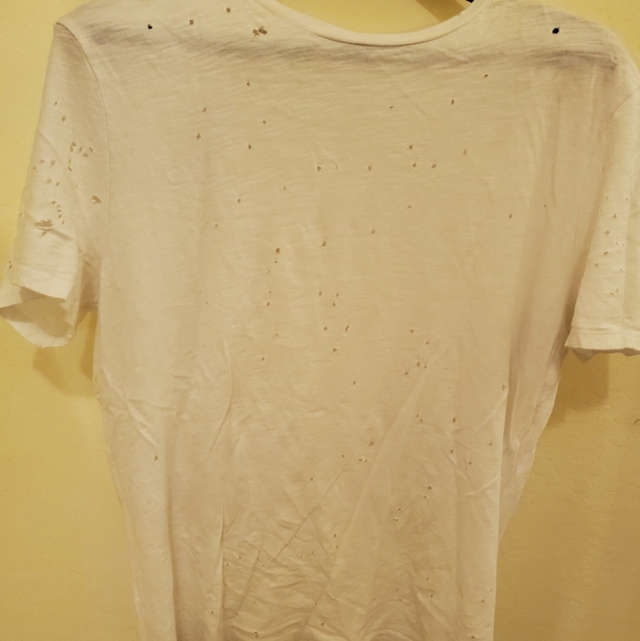 Express distressed white crew tee - Picture 4 of 6